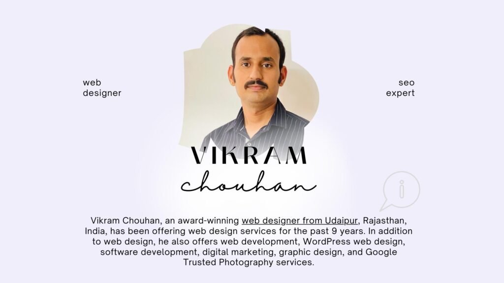 Vikram Chouhan award-winning web designer from Udaipur